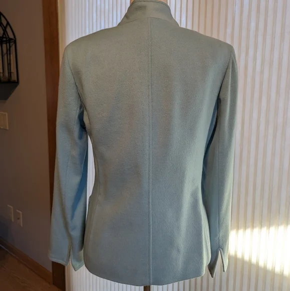 Vintage Women’s Light Blue Wool/Angora Coat Carlisle Size 8 Zip Front - Picture 2 of 16